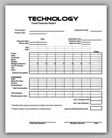 3 Best Expense Report Template - RedlineSP