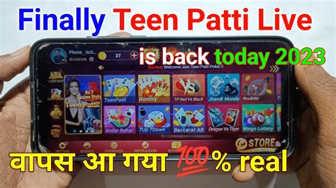 Teen Patti Live Is Back Teen Patti Live Teen Patti