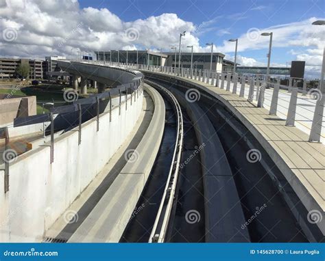 Long Beach Airport at the Shuttle Tracks Stock Photo - Image of shuttle ...