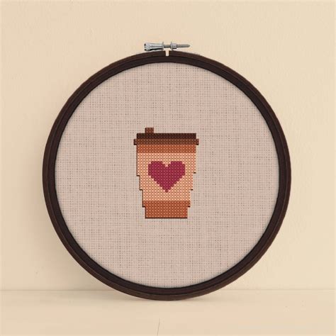 Coffee Cup Cross Stitch Pattern Simple Coffee Cup Cross Stitch Easy Coffee Cross Stitch Pattern