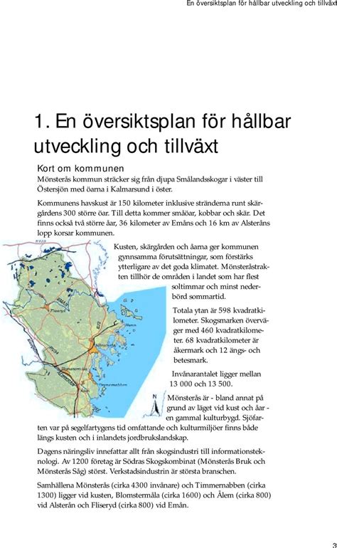 Mönsterås Översiktsplan Del 1 Mål och strategier PDF Gratis nedladdning