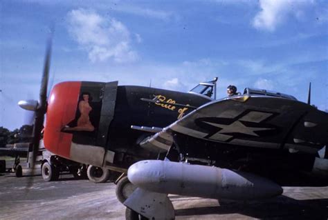 P 47 Thunderbolt Belle Of Belmont Of The 56th Fighter Group Color