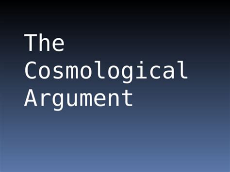 Cosmological First Cause Argument Teaching Resources