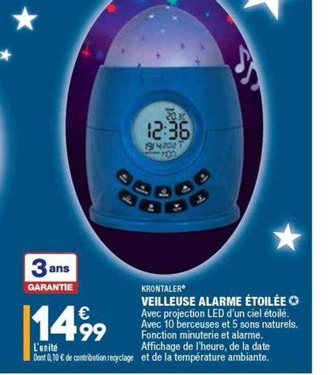 Promo Veilleuse Alarme étoilée Krontaler chez Aldi iCatalogue fr