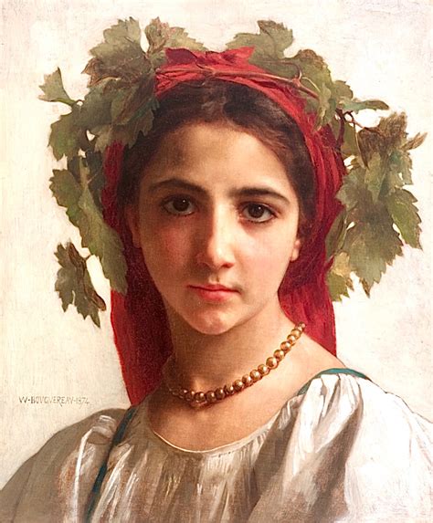 Solve Jeune fille couronnée de pampres, 1874, William Adolphe Bouguereau (1825-1905) jigsaw ...