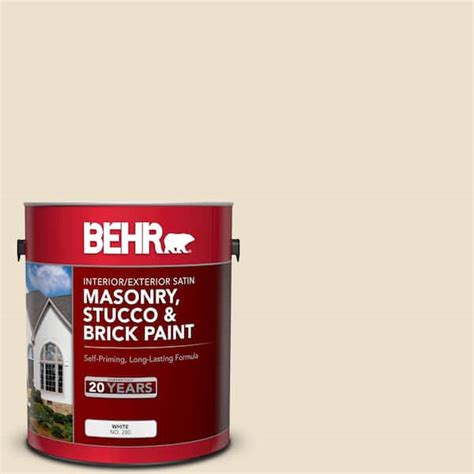 BEHR 1 Gal PPU7 15 Ivory Lace Satin Interior Exterior Masonry Stucco