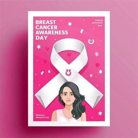 Breast Cancer Awareness Day Poster Design Premium Ai Generated Image