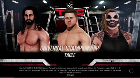 Wwe K The Fiend Vs Rollins Miz Triple Threat Tables Elimination