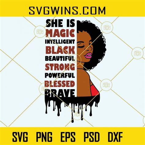 Young Black Queen Svg Melanin Queen Svg Afro Puffs Svg Afro Queen Svg Svg Wins