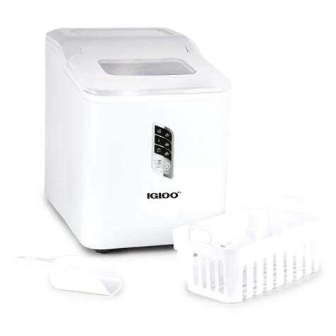 Igloo 26 Lb Portable Ice Maker In White Iglicebsc26wh The Home Depot