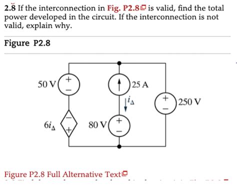 Solved 2 8 If The Interconnection In Fig P2 8 Is Valid Chegg