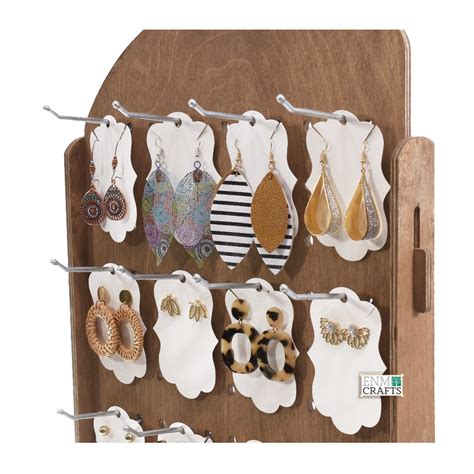 Wooden Card Racks Pegboard Earrings Card Display Sku