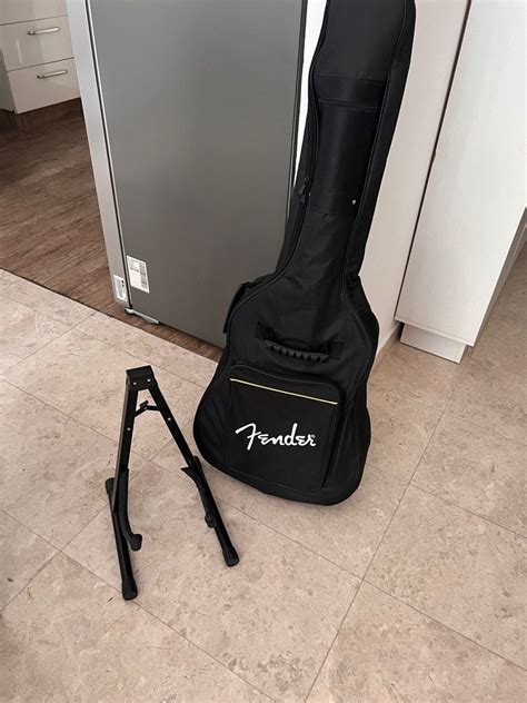 Guitar With Cover And Stand Hobbies And Toys Music And Media Musical Instruments On Carousell