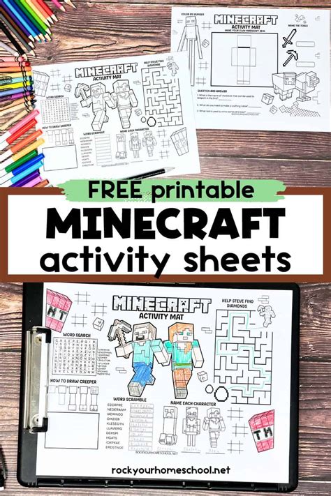 Minecraft Activity Sheets Easy Ways To Have A Blast Free Rock Your