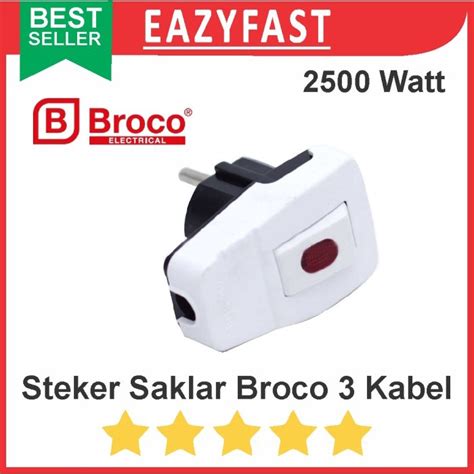 Jual Steker Saklar Broco Kabel On Off Switch Lampu Nyala Colokan