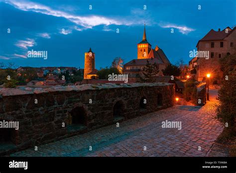 Bautzen old town at night Stock Photo - Alamy