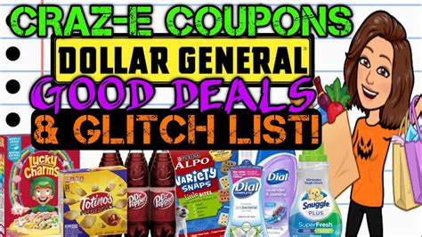 🤑good Deals And Glitch List🛍dollar General Couponing This Week 103 109🤑