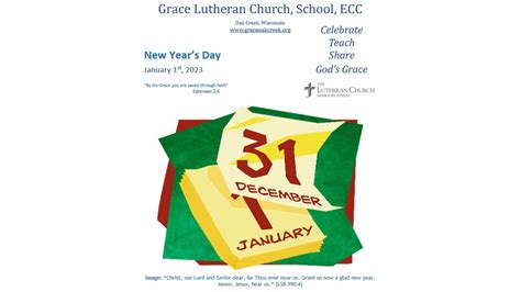 Worship Video - New Year's Day - January 1, 2023 - Grace Lutheran