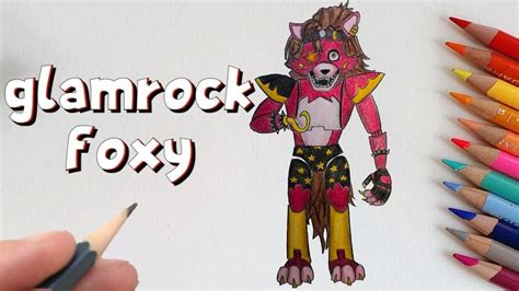 HOW TO DRAW GLAMROCK FOXY FNAF SECURITY BREACH YouTube