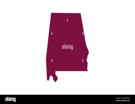 Map Of Alabama Stock Photo Alamy