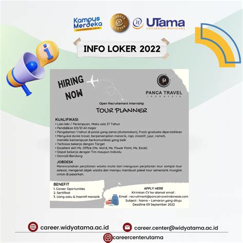 Tour Planner Career Center Universitas Widyatama