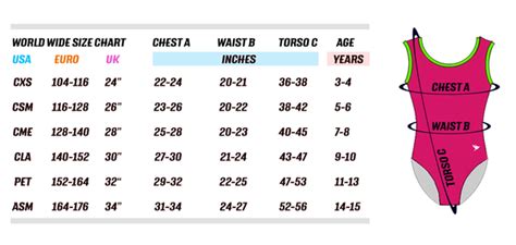 Gk Size Chart Leotard Gk Size Chart Cheer Charts Sportswear