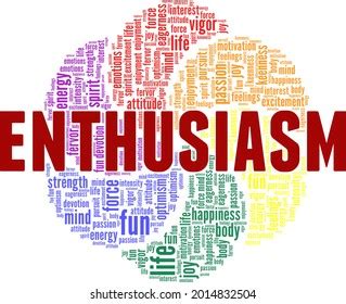 Enthusiasm Vector Illustration Word Cloud Isolated Stock Vector