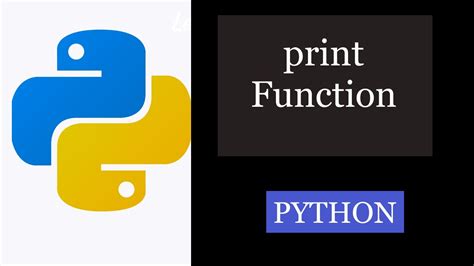 Print Function Python Tutorial Youtube