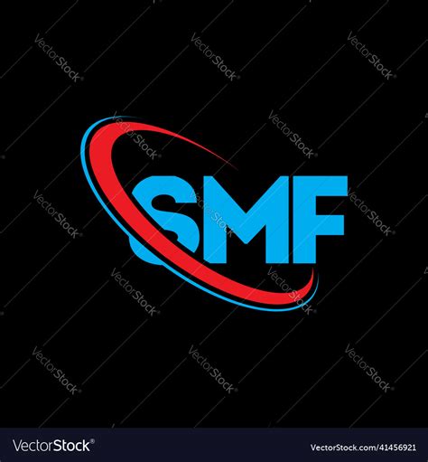 Smf logo letter design Royalty Free Vector Image