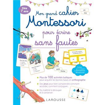 Mon Grand Cahier Montessori Pour Crire Sans Fautes Broch Ana S