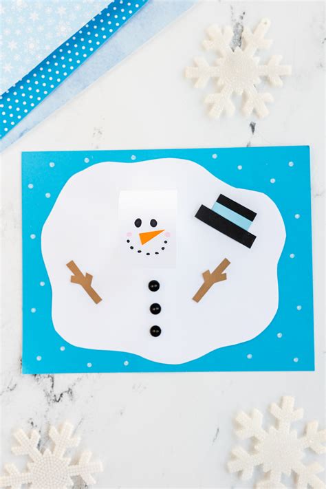 Paper Melted Snowman Craft for Kids - Made To Be A Momma