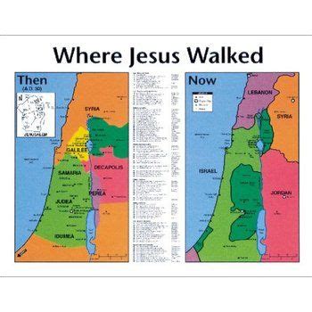 Where Jesus Walked Then And Now By Rose Publishing Wall Chart Mardel