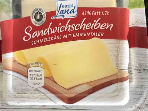 Gutes Land Sandwichscheiben Schmelzk Se Mit Emmentaler Kalorien