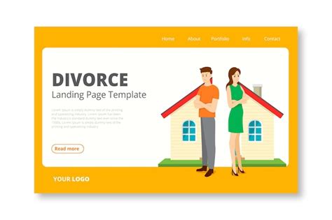 P Gina De Inicio Del Concepto De Divorcio Vector Gratis