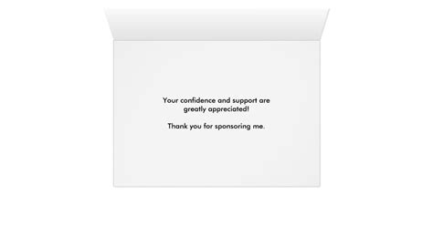 Sponsor Thank You Blue Script Card | Zazzle