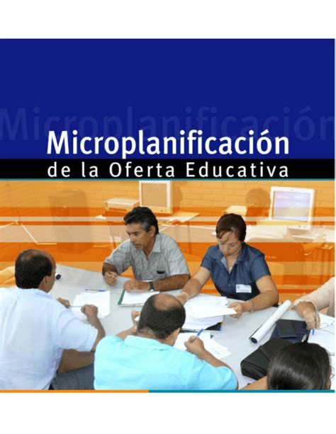 Manual De Microplanificaci N De La Oferta Educativa