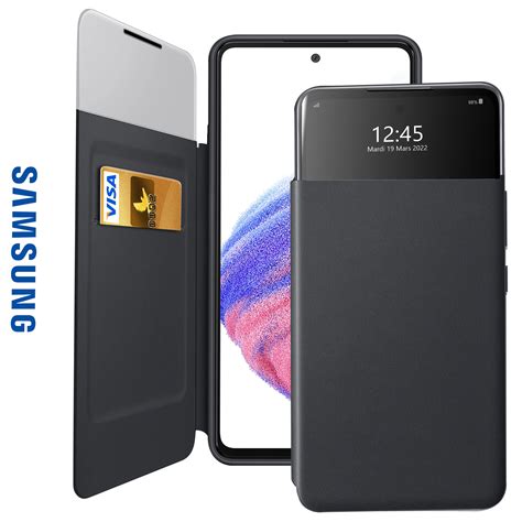 Étui Original Samsung Fenêtre Intelligente S View Wallet Cover Noir