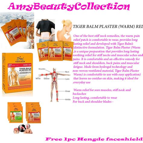 Tiger Balm Plaster Warm 10cm X 14cm 27 Patches For Back And