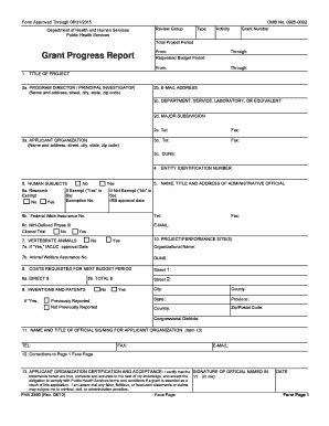 Fillable Online Phs Continuous Forms Oer Home Page Grants Nih