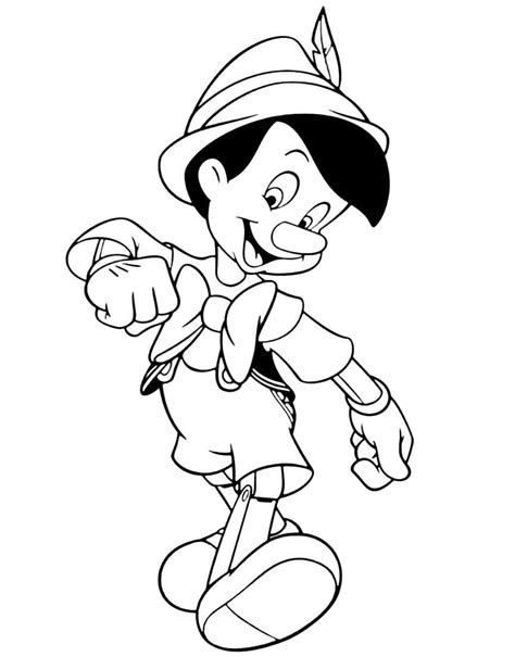 Coloriage Pinocchio Gratuit Pour les Enfants télécharger et imprimer