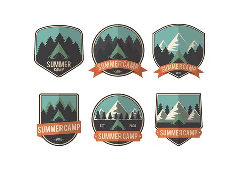 Summer Camp Patch Vector 208893 Vector Art At Vecteezy