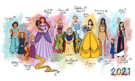 2021disney Princesses By Team7extra On Deviantart