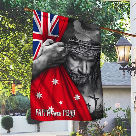 Jesus Flag Jesus Faith Over Fear Australian Flag God Flag Christians