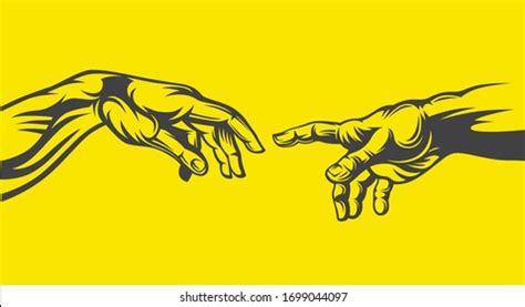 Hands Frescoes Creation Adam Stock Vector (Royalty Free) 1699044097 ...