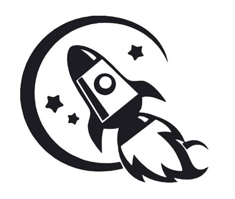 Rocket Vinyl Wall Decal Sticker Large Rocketship Kids Room Etsy