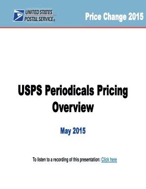 Fillable Online Ribbs Usps Fillable USPS Periodicals Pricing Overview