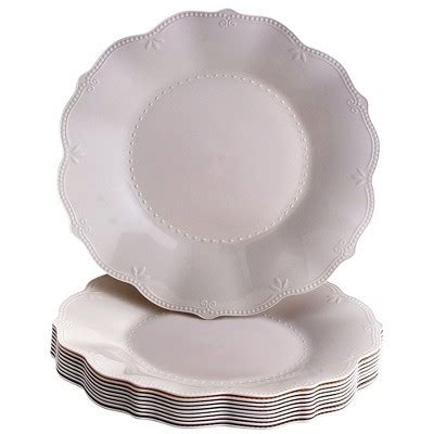 Silver Spoons Elegant Disposable Plastic Plates For Party Heavy Duty