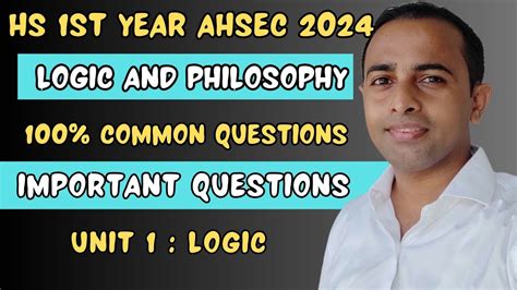 Hs St Year Logic And Philosophy Question Answer Chapter Common