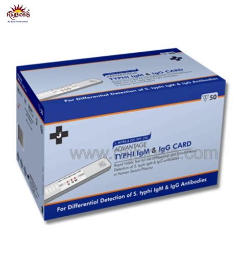 Rbpl J Mitra Advantage Typhi Igm Igg Card At Rs J Mitra Medical