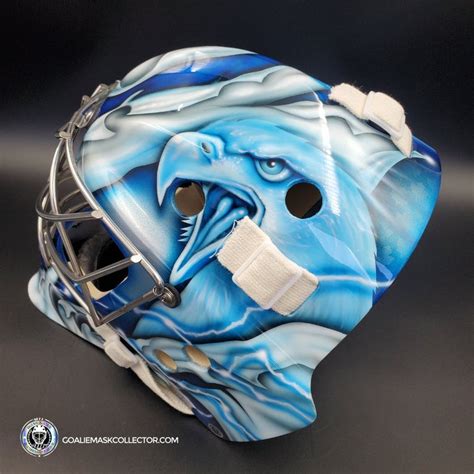 Joseph Woll Goalie Mask Unsigned 2023 Toronto Complex Eagle V1 Tribute ...